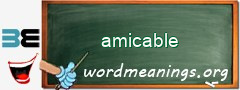 WordMeaning blackboard for amicable